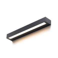 ASTER 50 nástěnná černá mléčný akryl 230V LED 2x10W IP65 3000K RENDL R14199