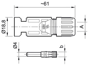 Konektor MC4 PV-KST4/6I-UR samec STÄUBLI 32.0015P0001-UR