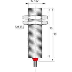 Válcový magnetický senzor AECO SMC-18M NO LC5