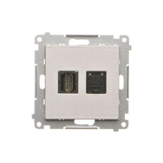 Zásuvka HDMI (v2.1) + datová RJ45 kat. 6