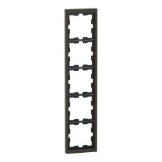 Krycí rámeček, Merten D-Life kov, pětinásobný, mocca, kov SCHNEIDER MEG4050-6552