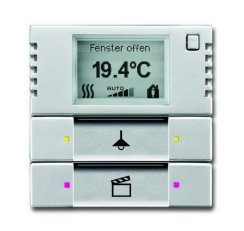 ABB KNX Snímač teploty s regulátorem 2-/4nás hliníková stříbrná 6128/28-83-500