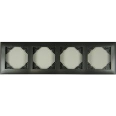 4-rámeček, AQUARELLA (metalic plast) 90940 TIS šedá ELKO EP 5603011068639