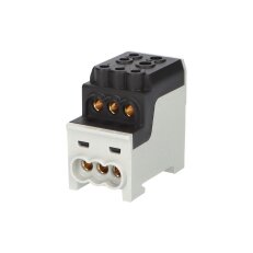 Blok pro rozdělení fází UVB 200 L S 1pól. 200A 1000V černý na DIN 1006068