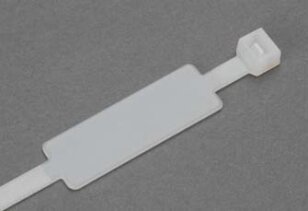 Vázací pásky s popisovacím štítkem 280x4 5mm (35x13mm) bílá (100ks) 1791703