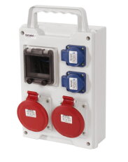 Zásuvková skříň EB 200020.V /4M EasyBOX IP44 pouze vydrátovaná, držadlo eb415