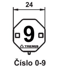 Štítek označení svodu č. 9 plast Tremis VS040