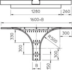 OBO 6098831 Odbočný díl WRAA 163 FT