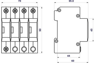Svodič rázového přepětí HSA-850/3+1 SPD typ 2+3 HAKEL 24617