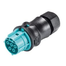 zásuvka na kabel gesis RST, 5-pól, průchodka 6-10mm, šroubové svorky, tyrkysová