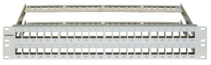 19'' patchpanel pro max. 48 keystone,neosazený,2U,RAL 7035 SCHRACK HSER0480GS