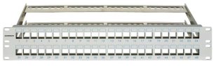 19'' patchpanel pro max. 48 keystone,neosazený,2U,RAL 7035 SCHRACK HSER0480GS