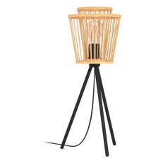 Stolní svítidlo HYKEHAM 1xE27 bambus/černá 40W IP20 EGLO 43854