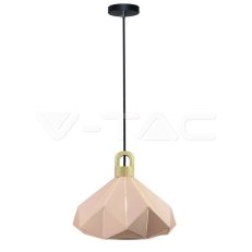 Závěsné svítidlo V-TAC Pastel Wooden Prism Pink 320*270mm VT-7323