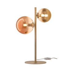 Stolní lampa ROY VE 2X10W G9 MATT BRASS/GOLD+COFFEE IP20 REDO 01-2784