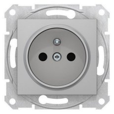 Sedna Zásuvka 2P+PE bezšroubová clonky, Aluminium SCHNEIDER SDN2800760