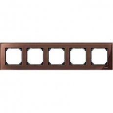 Merten Rámeček pětinásobný M-Elegance, Mahogany Brown SCHNEIDER MTN4050-3215