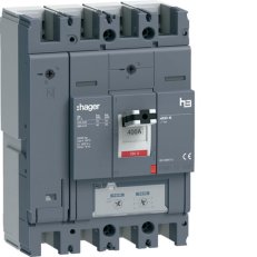 Kompaktní jistič h3+ x630 TM 40 kA, 4-pólový, In 400 A HAGER HNJ401DR