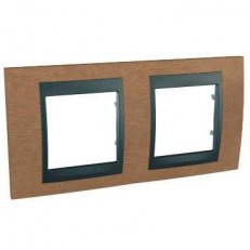 Unica Top Krycí rámeček dvojnásobný, Cherry/Grafit SCHNEIDER MGU66.004.2M2