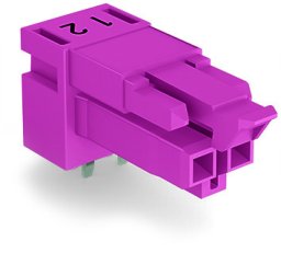 Zásuvka na desky plošných spojů, úhlové, 2pól., Růžová WAGO 890-882/011-000