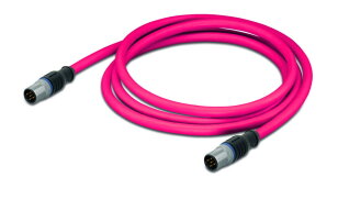 Kabel sercos, Zástrčka M12D,  přímá, Zástrčka M12D,  přímá, červená 4pól.