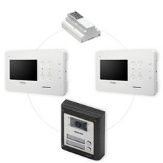 VIDEX BUS2 4,3'' handsfree videosouprava, 2 úč., ZM, broušená nerez, rybí oko