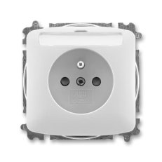 ABB TANGO Zásuvka s ochr. kolíkem s clonkami s popis. polem šedá 5519A-A02352 S