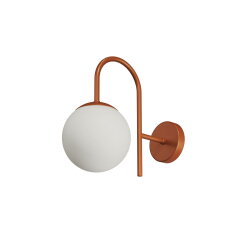 Přisazené svítidlo se skleněným stínidlem OSMONT ANCHA 1 7W IP40 E27 hnědá
