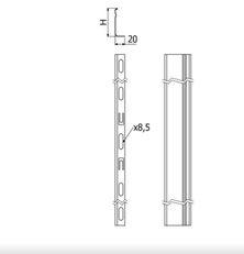 Kabelová přepážka LINEAR+ KPL-B 35 ''ŽZ'' 3m ARKYS ARB-12713007
