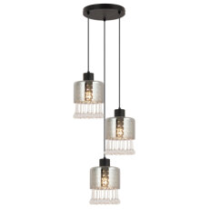 Závěsné svítidlo HENDRY černá 3xE27, max. 60W 230V GLOBO 15884-3H