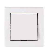 Set přístroje spínače č.1, 1pólový, bezšroubové svorky, bílý SCHRACK EV106001B-