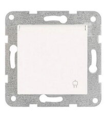 SCHUKO s bezpečnostní clonkou a klapkou, bílá SCHRACK EV101206--