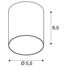 PURI 2.0 Tube, stínidlo, V: 6.5 cm, šedá SLV 1008215
