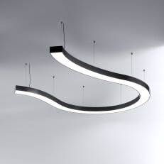 LED Svítidlo MI-SNAKE-05, 136W, 3000K, bez trafa, 24VDC, IP20, černá, 3000K