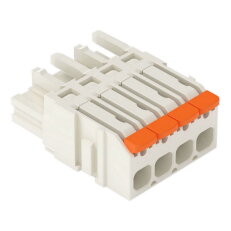 1vodičová pružinová svorkovnice, Páčka, Push-in CAGE CLAMP, Světle šedá