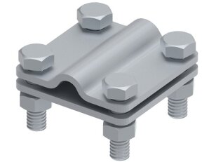 Křížová svorka L 55 na drát a pásku 8/10mm, páska 30mm StZn GROMTOR 101512