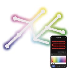 GoSmart LED svítidlo Lines bílé 9 dílů 34 W RGBIC stmívatelné WiFi EMOS ZIW249R