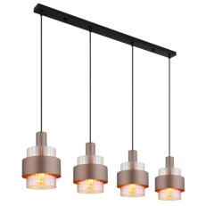 Závěsné svítidlo MILLEY černá matná 4x60W E27 IP20 GLOBO 15560-4HA