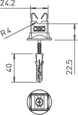 OBO 177 20 VA B-HD Držák vedení 8mm Nerez ocel materiál 1.4307 A2 1.4301