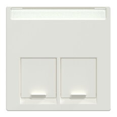 Centrální deska, Merten System M, Actassi 2xRJ45, polar white, lesklý plast