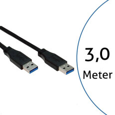 Bachman 918.082 Kabel USB 3.0 A/A 3,0m, černý