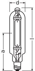 Metalhalogenivová výbojka LEDVANCE POWERSTAR HQI-T 10002000 W 2000 W/D