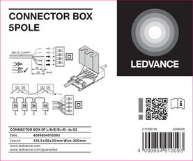 Připojovací krabice CONNECTOR BOX 5P L/N/E/D+/D- 4X G2 LEDVANCE 4099854910593