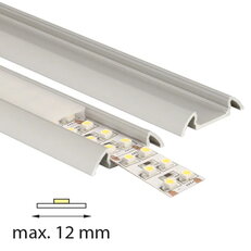 Přisazený hliníkový profil PX, 30x7 mm, mléčný difuzor, komplet, 2 m