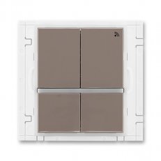 Vysílač RF sig čtyřtlačítkový 868 MHz 3299E-A11908 26 lungo/mléčná bílá Time ABB