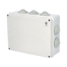 Krabice SolidBOX 68162 IP55 249x198x81mm plné víko stupň. vývodky (10x) FAMATEL
