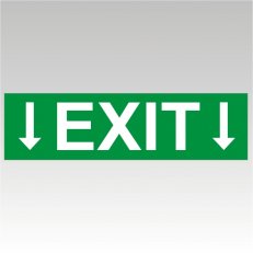 Piktogram EXIT šipka dolu ( SONJA ) 280x