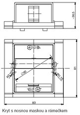 Kryt komunikační zásuvky ABB ELEMENT/TIME bílá/ledová bílá 5014E-A00100 01