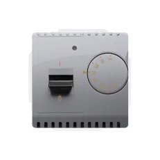 Univerzální otočný termostat, vestavěný senzor, 16A, 230V~, Inox BMRT10W.02/21