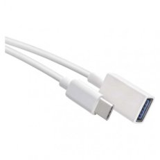 Datový OTG kabel USB-A 3.0 /USB-C 3.0  s funkcí redukce, 15 cm, bílý EMOS SM7054